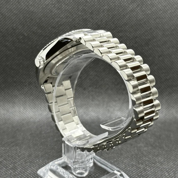 Olive Green Day Date Watch