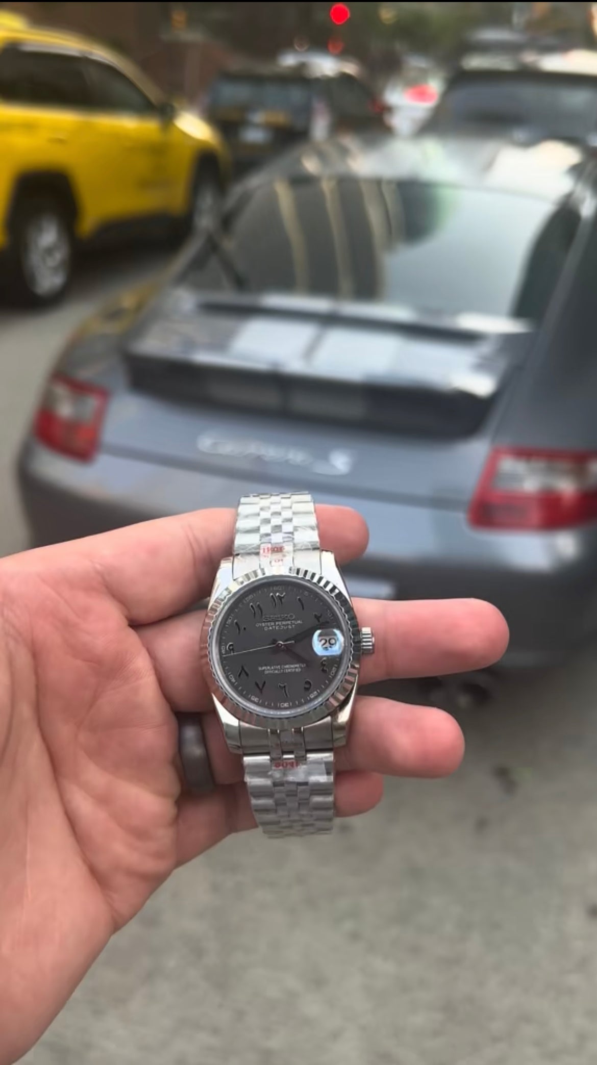 Grey Arabic Watch