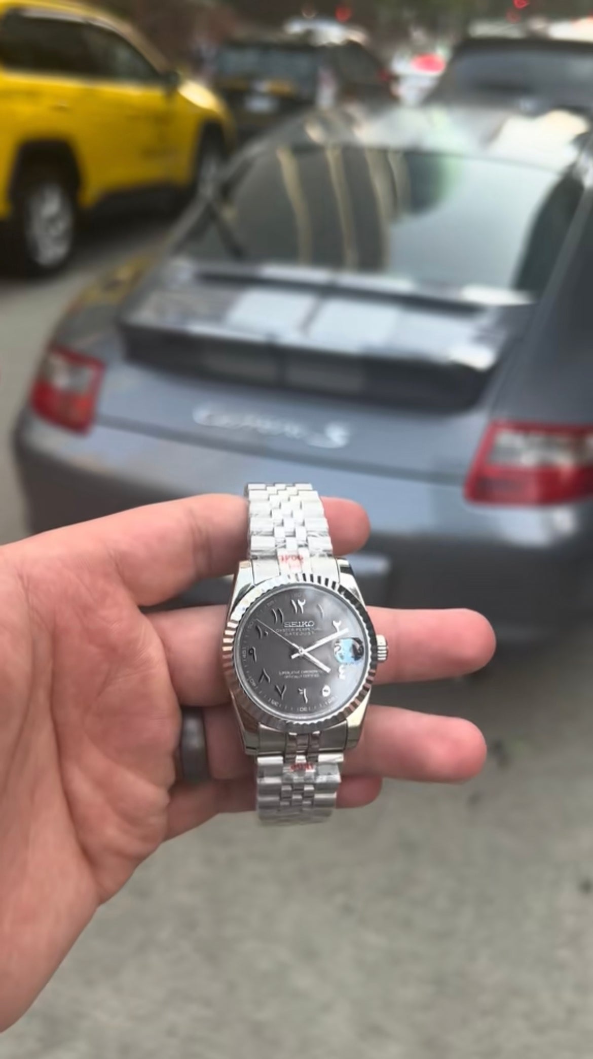 Grey Arabic Watch