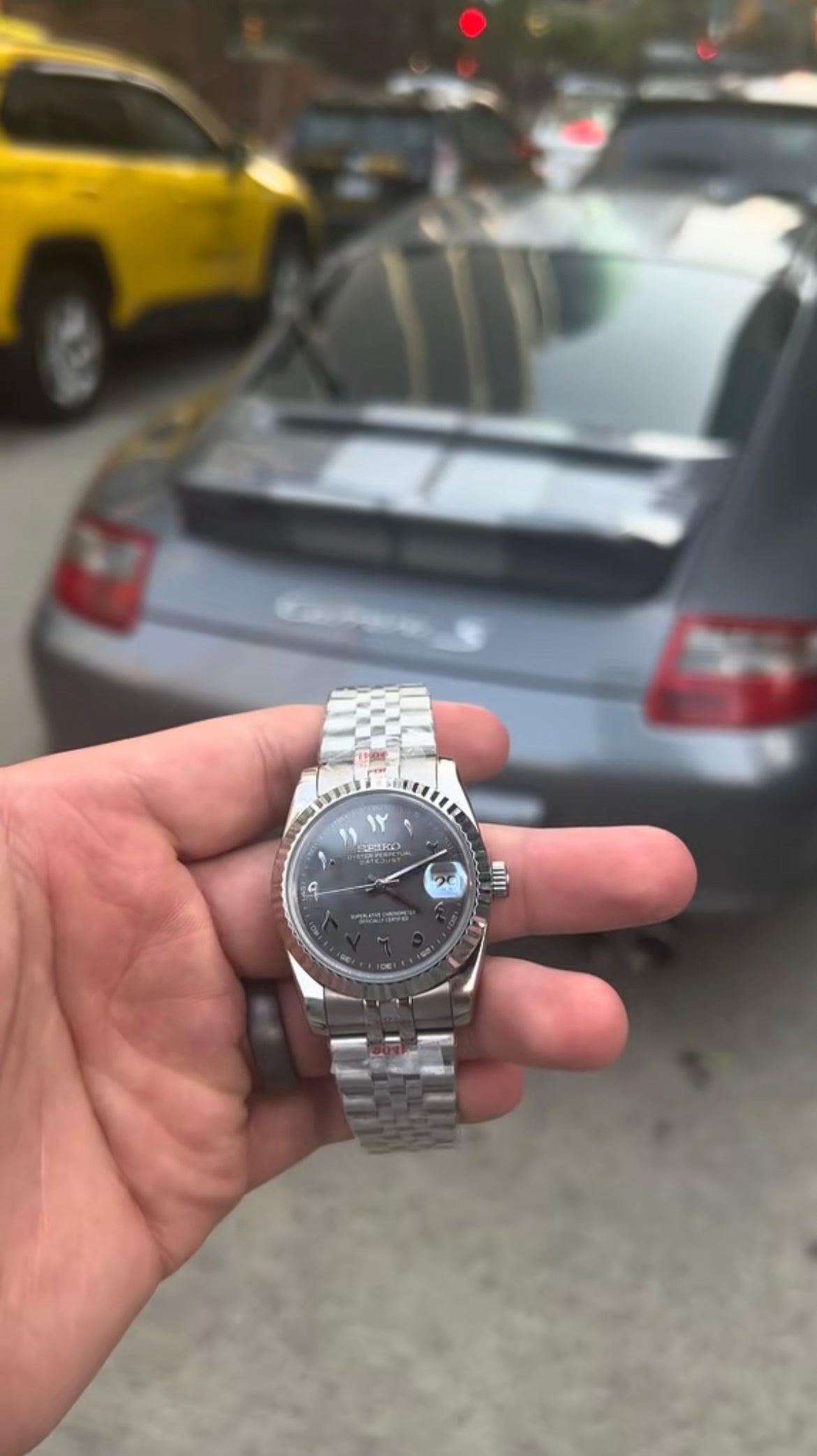 Grey Arabic Watch